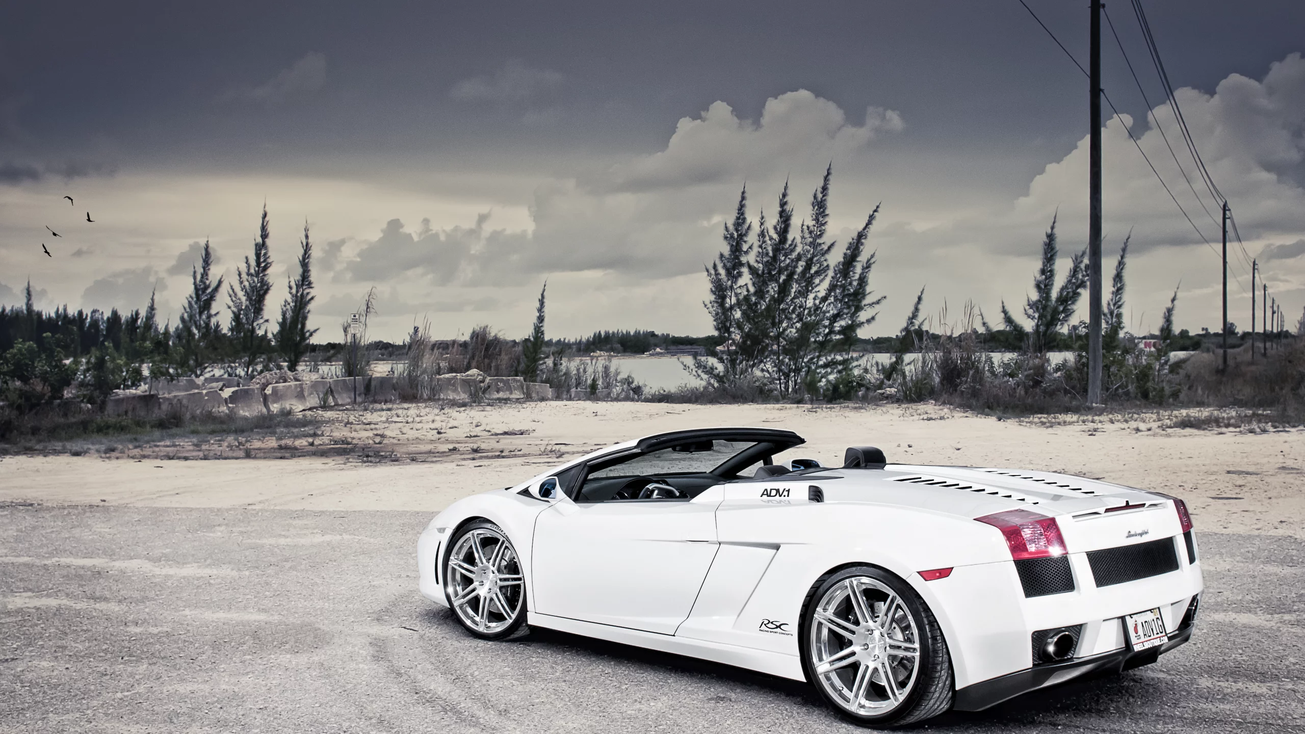 небо, gallardo, lamborghini, облака