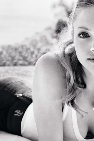 модель, взгляд, красивая, amanda seyfried, черно-белые, лицо