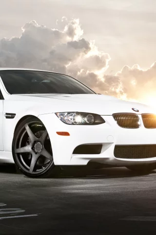 свет, облака, bmw