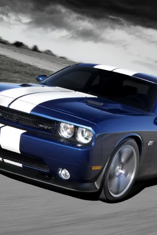 передняя часть, inaugural edition, blue, dodge, srt8, challenger, 392
