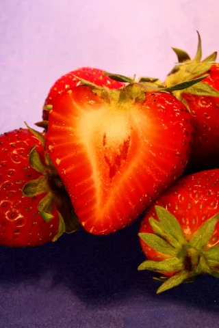 макро, ягоды, клубника, macro, фиолетовые, strawberry, ягода, еда