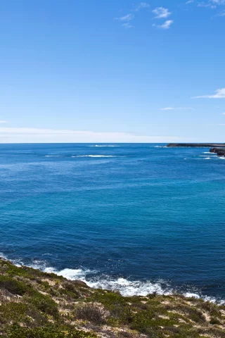 обои, panoramic view, панорама, горизонт, широкоформатные, blue seaside, пейзаж, облака, небо, синее, побережье, море
