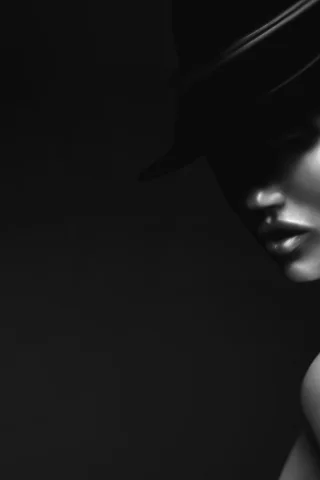 кейт, шляпа, девушка, модель, мосс, kate moss, темный фон