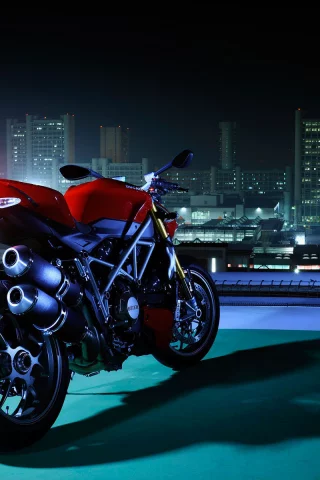 ducati, огни, ночь, город