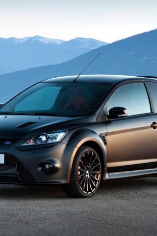 focus, ford, rs500, чёрный, горы, матовый