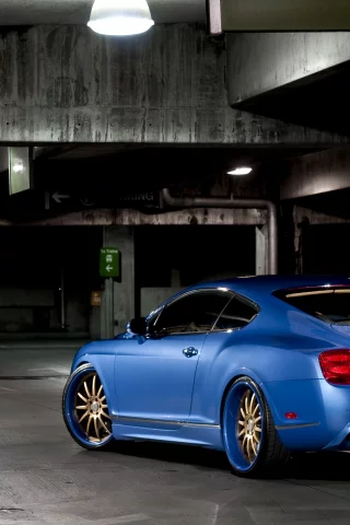 continental, wald, голубой, gt, 360 three sixty forged, тюнинг, blue, континенталь, bentley, бентли, задняя часть