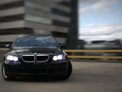 черная, дрифт, bmw m3
