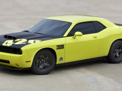 авто, challenger, dodge, зеленый