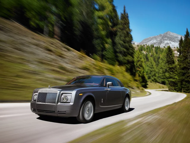 горы, фантом, ролс ройс, машина, rolls-royce, дорога, phantom, лес, обои