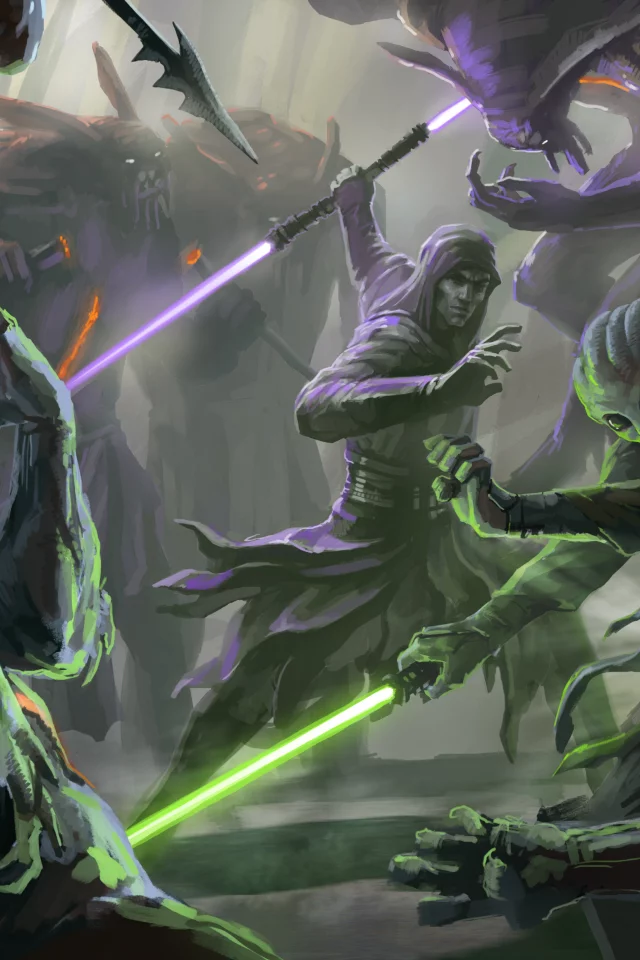 битва, меч, massassi, монстры, jedi, the old republic, арт, star wars