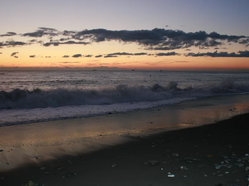 море, закат, лето