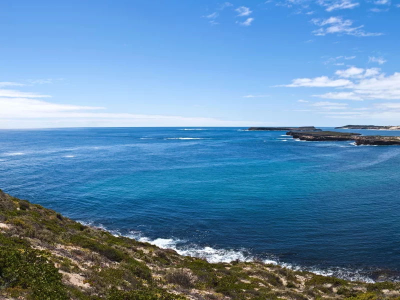 обои, panoramic view, панорама, горизонт, широкоформатные, blue seaside, пейзаж, облака, небо, синее, побережье, море