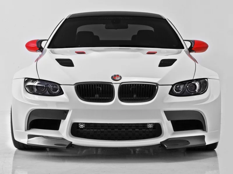 фары, белый, машина, тюнинг, обои 2560х1600, фон, bmw 3, машины, капот, бампер, vorshteiner