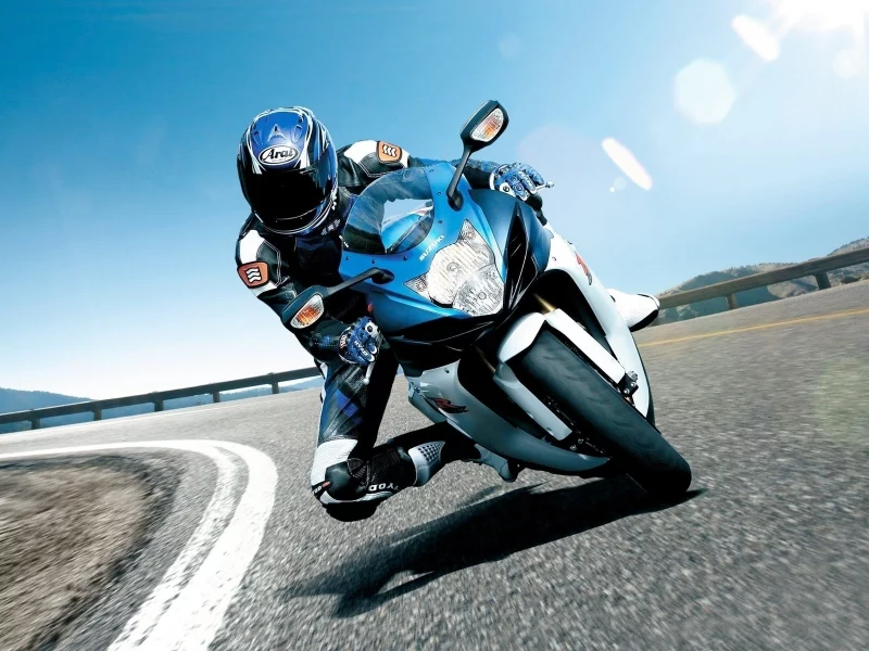 скорость, suzuki, мотоцикл, трасса, гонщик