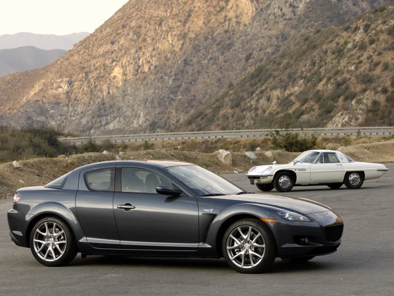 mazda, горы, мазда, rx-8, cosmo sport, mixed, старый и новый