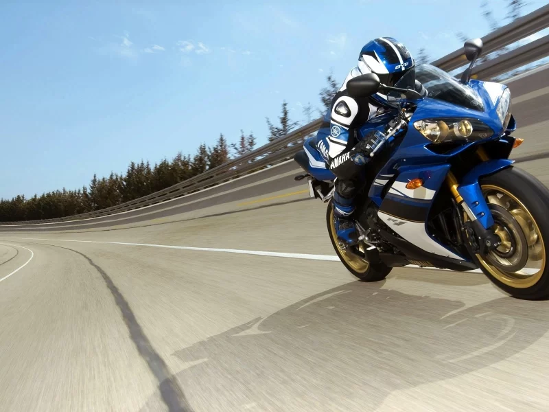 yzf-r1, ямаха, трек, мотоциклист, скорость, yamaha