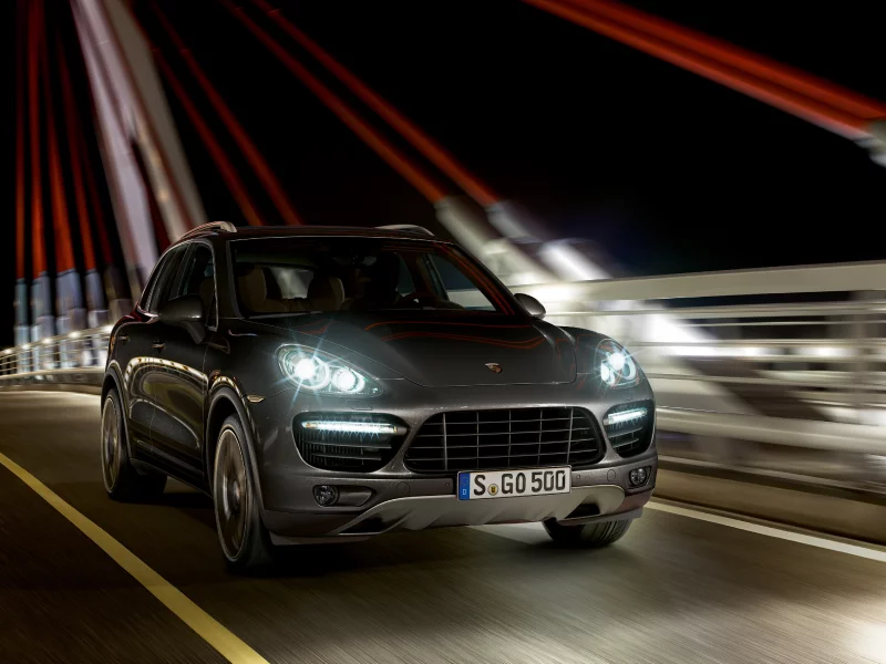 cayenne turbo, porsche, night