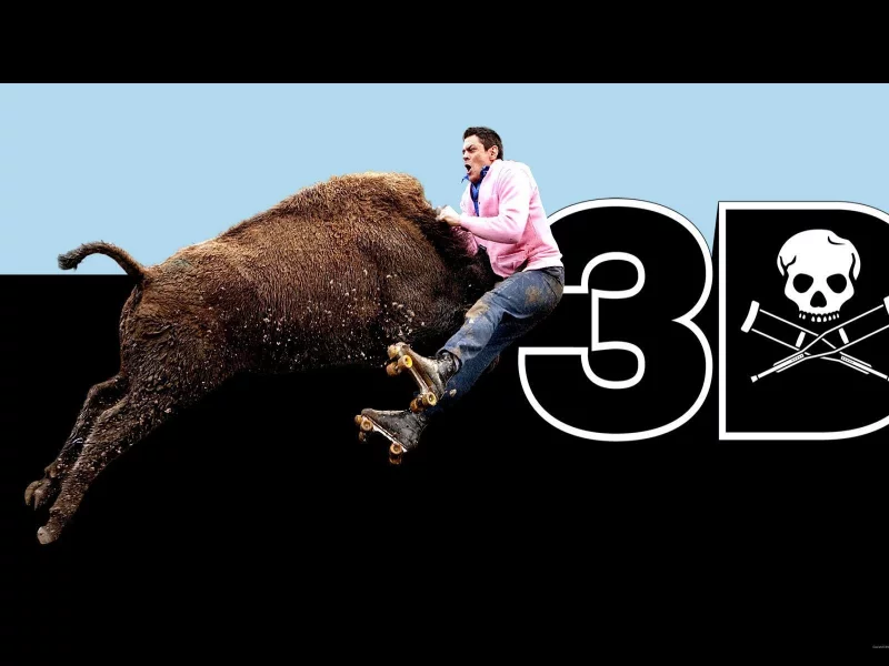 johnny knoxville, jackass, череп, 3d, чудаки, бык, придурки, джонни ноксвилл