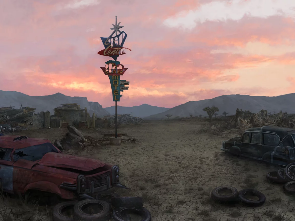 car, motel, 3, fallout