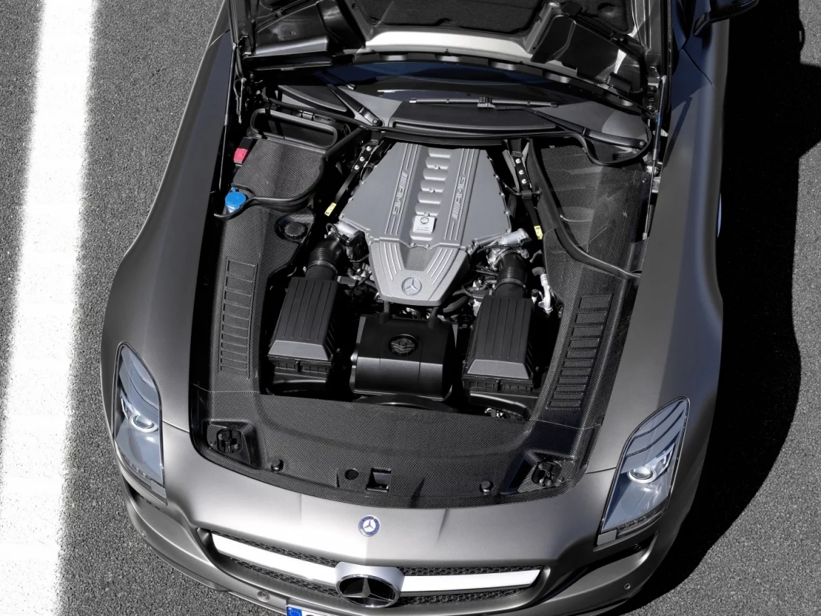 amg, мерс, двигатель, sls, roadster, авто, benz, auto