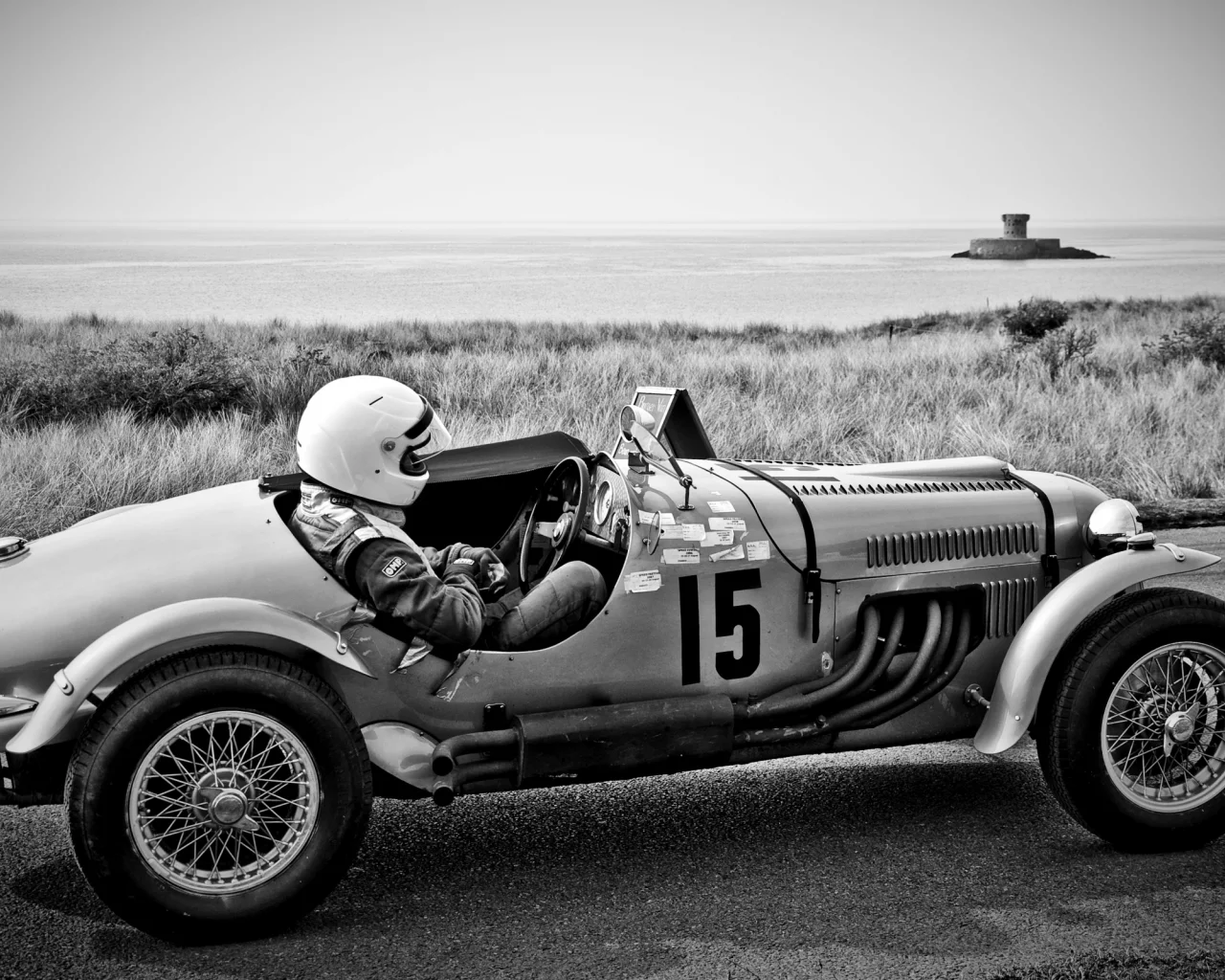 черное, авто, retro, болид, ретро, белое, гонщик, car, дорога, машина