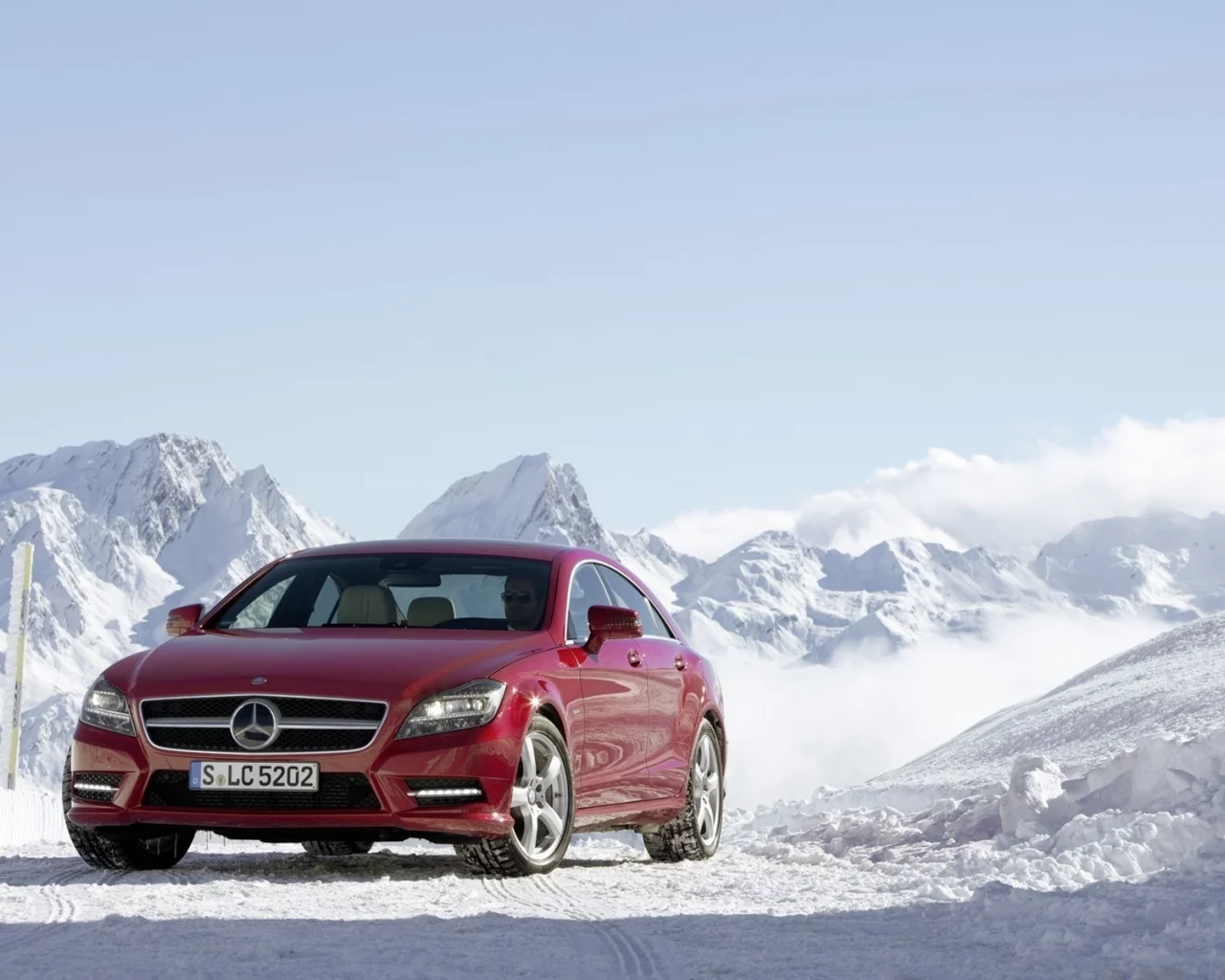 снег, cls class, benz, cls 350cdi 4matiс, зимние обои, mercede, мерседесы, зима, авто обои
