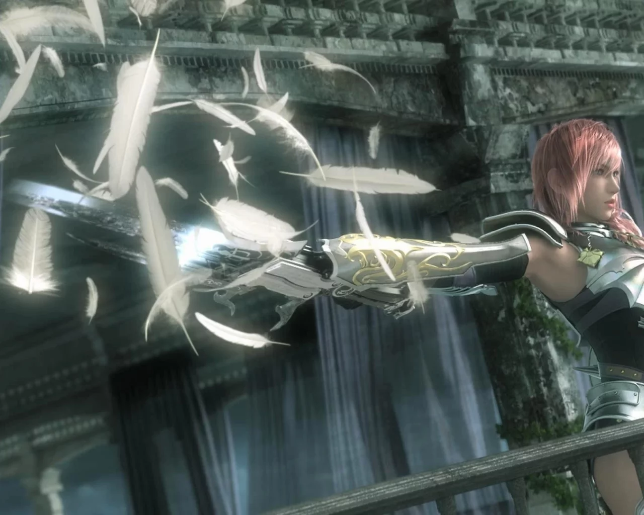 перья, xiii-2, оружие, доспех, lightning, final fantasy, final fantasy