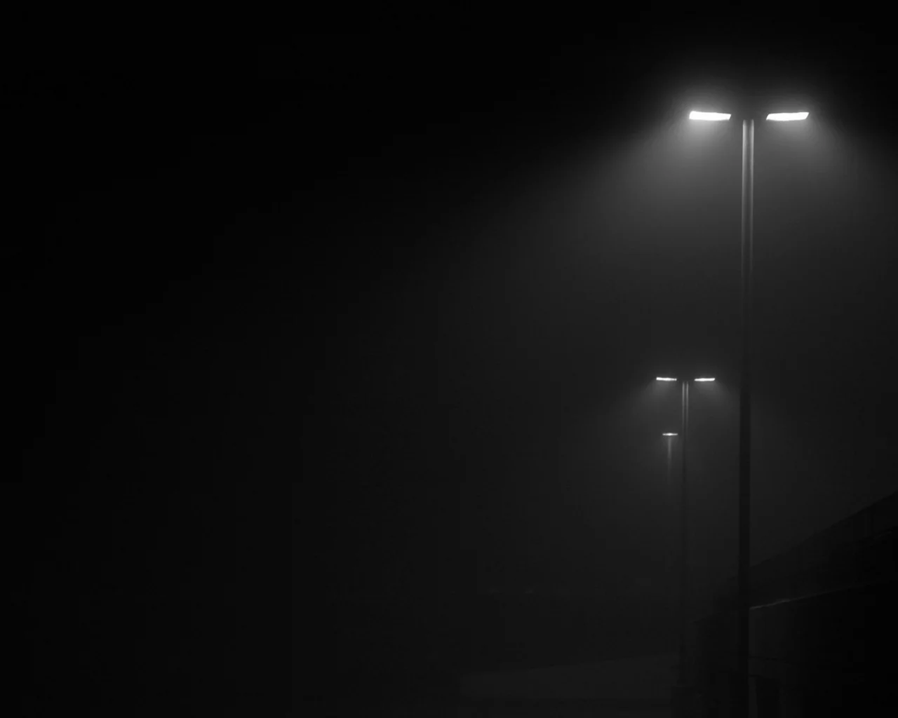 blac, город, фонари, ночь