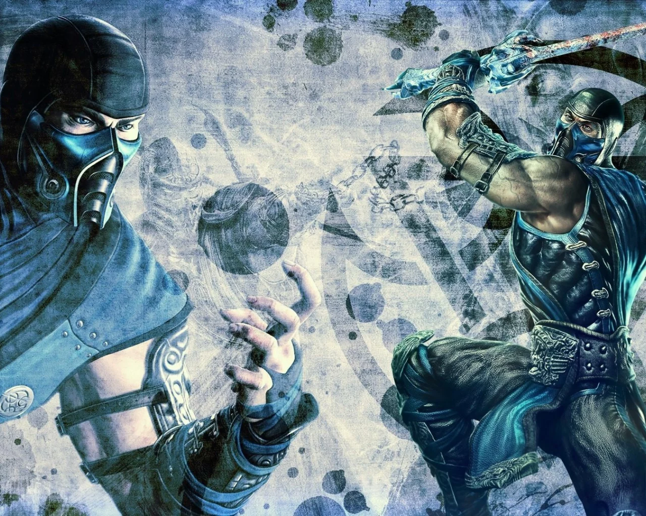 мортал комбат, шар, стиль, маска, герой, mortal kombat, sub-zero, меч, мк