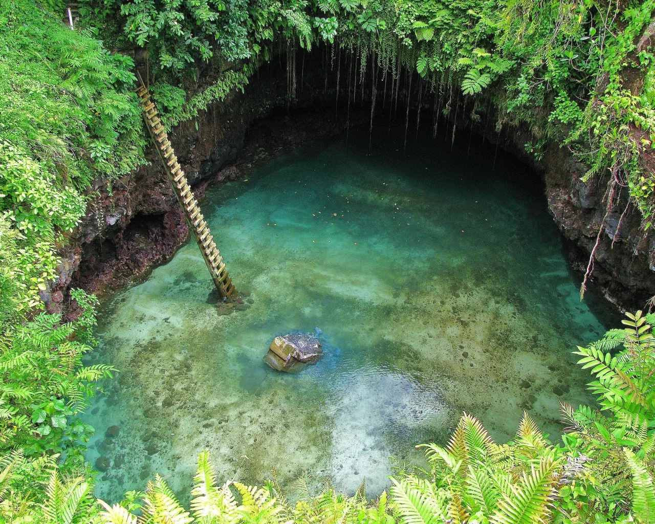 красотище, вода, пещера, джунгли