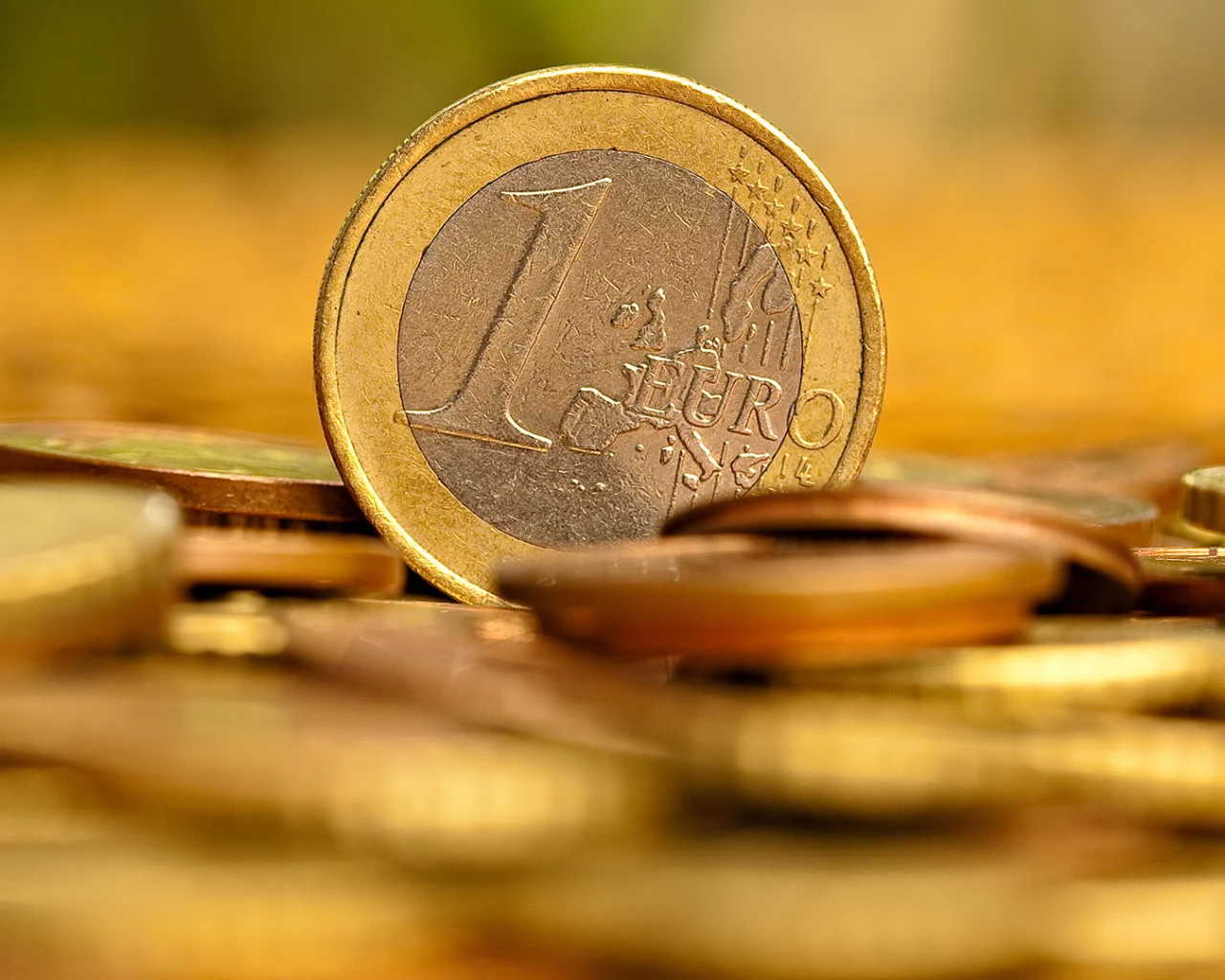 монета, ребро, один, euro, евро, номинал, решка, one, деньги, орёл