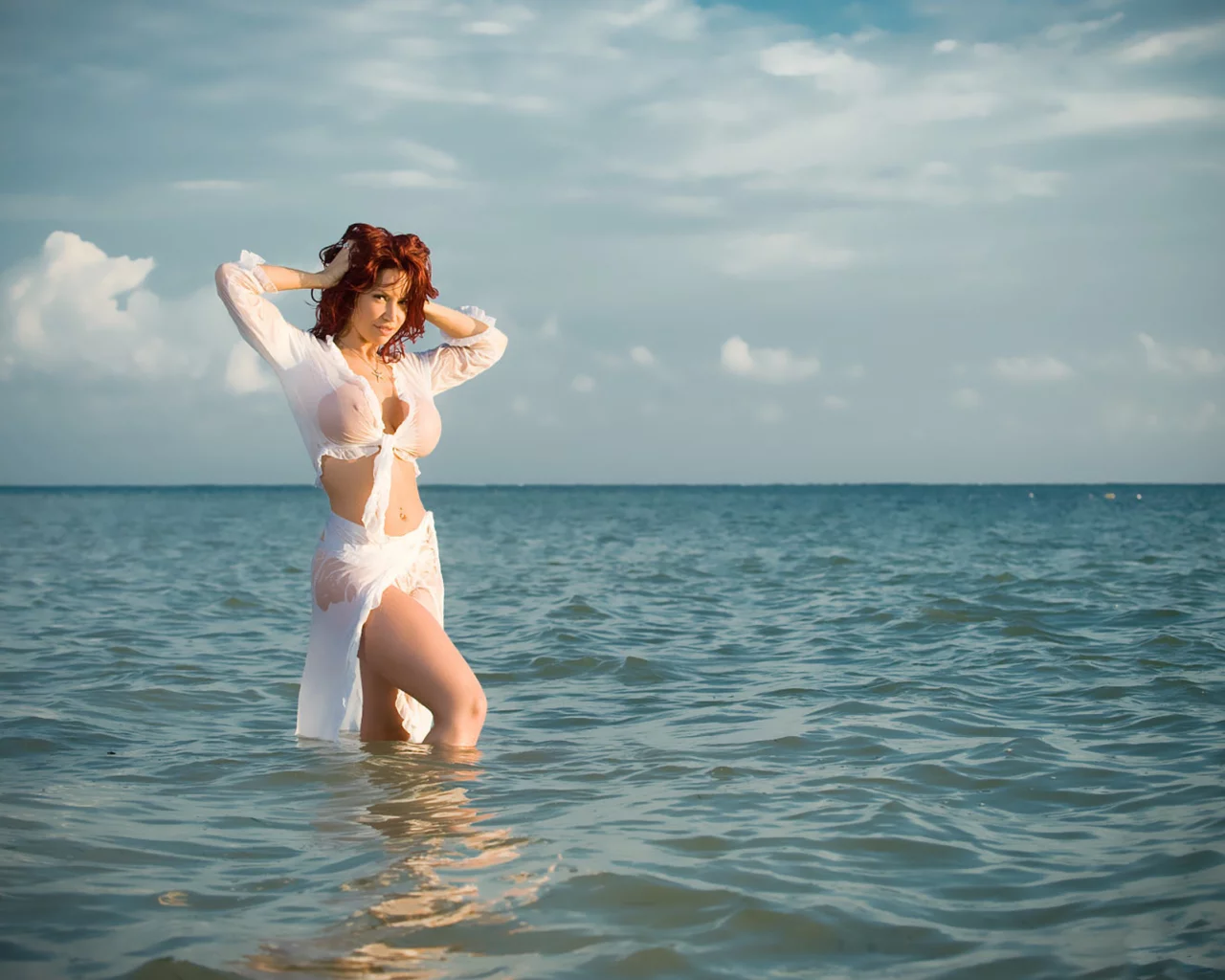 белый, bianca beauchamp, море, небо