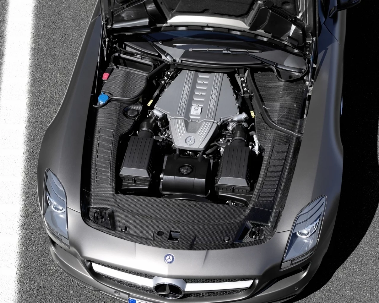 amg, мерс, двигатель, sls, roadster, авто, benz, auto