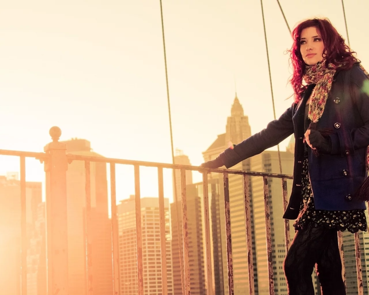 солнце, город, девушка, susan coffey, лучи, models
