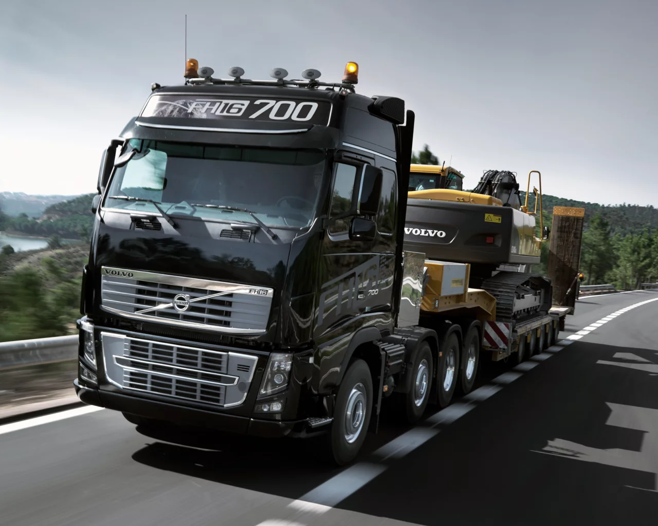 трактор, fh16, 700, volvo, дорога, грузовик