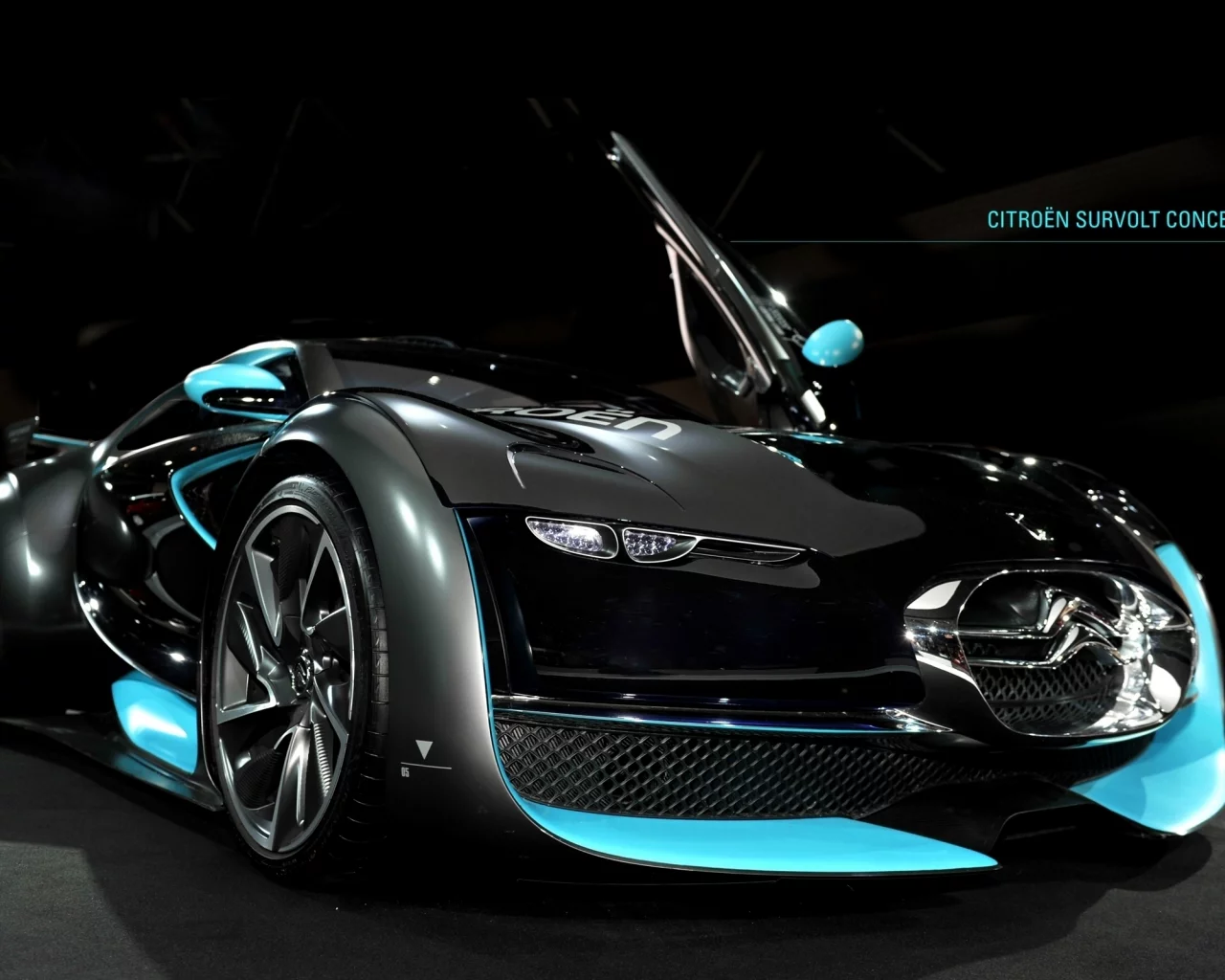 концепт, ситроен, citroen survolt, черный