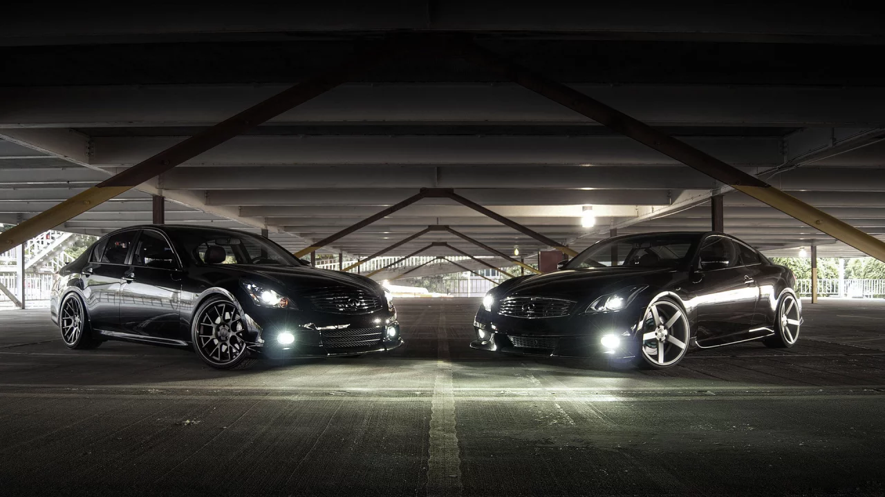 infiniti, инфинити, чёрный, гараж