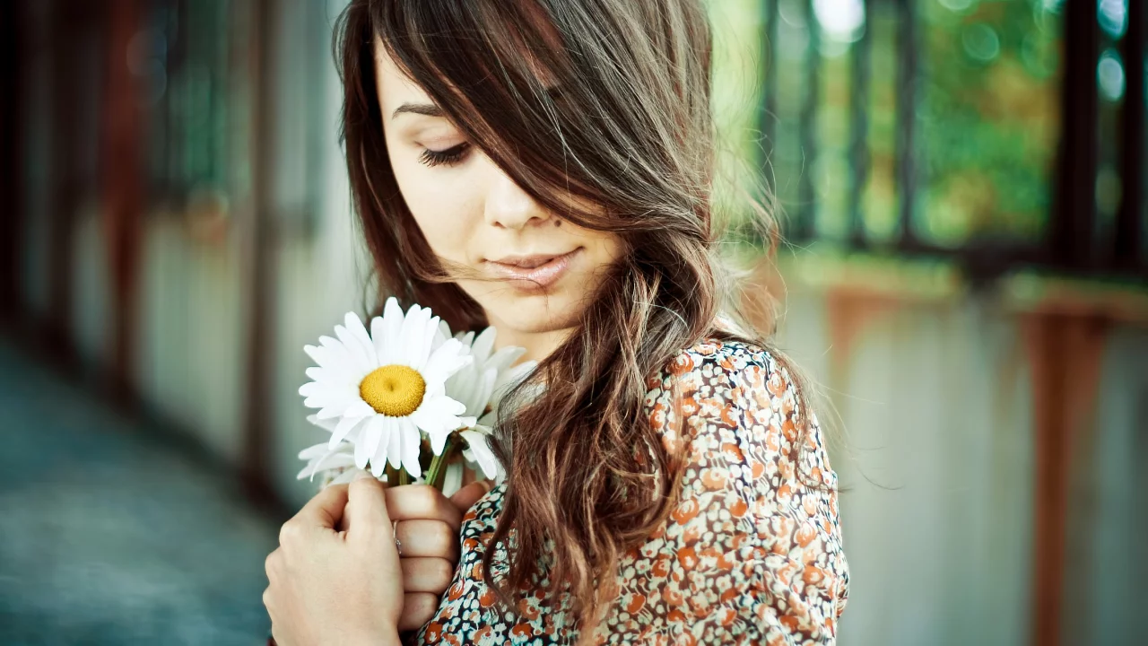 девушка, girl, daisy, ромашка