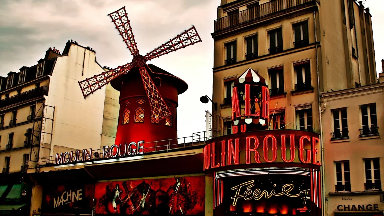 муленруж, дома, moulin rouge, город