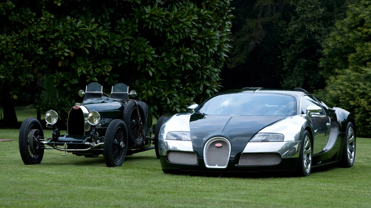 bugatti veyron, bugatti grand prix, природа, черный
