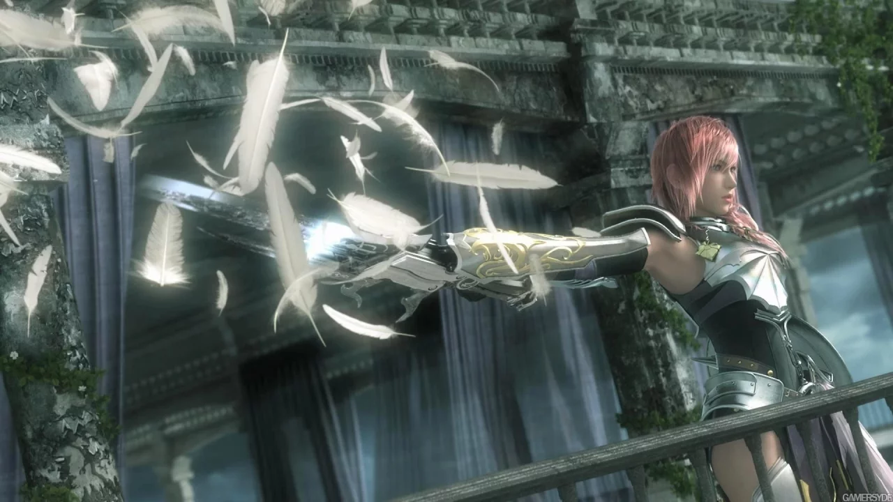 перья, xiii-2, оружие, доспех, lightning, final fantasy, final fantasy