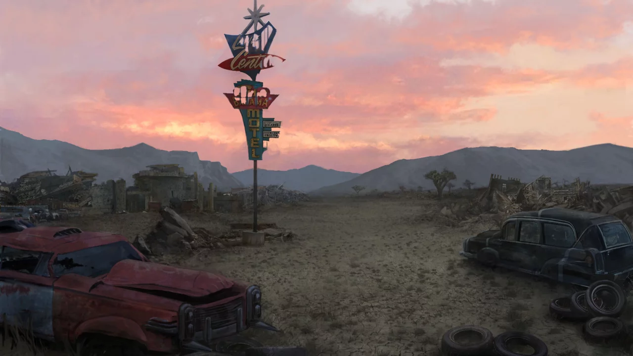 car, motel, 3, fallout