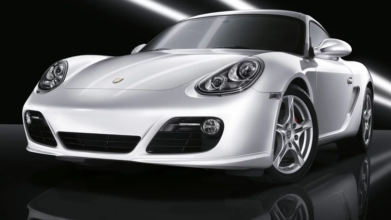 cayman, отражение, лучи, porsche, авто