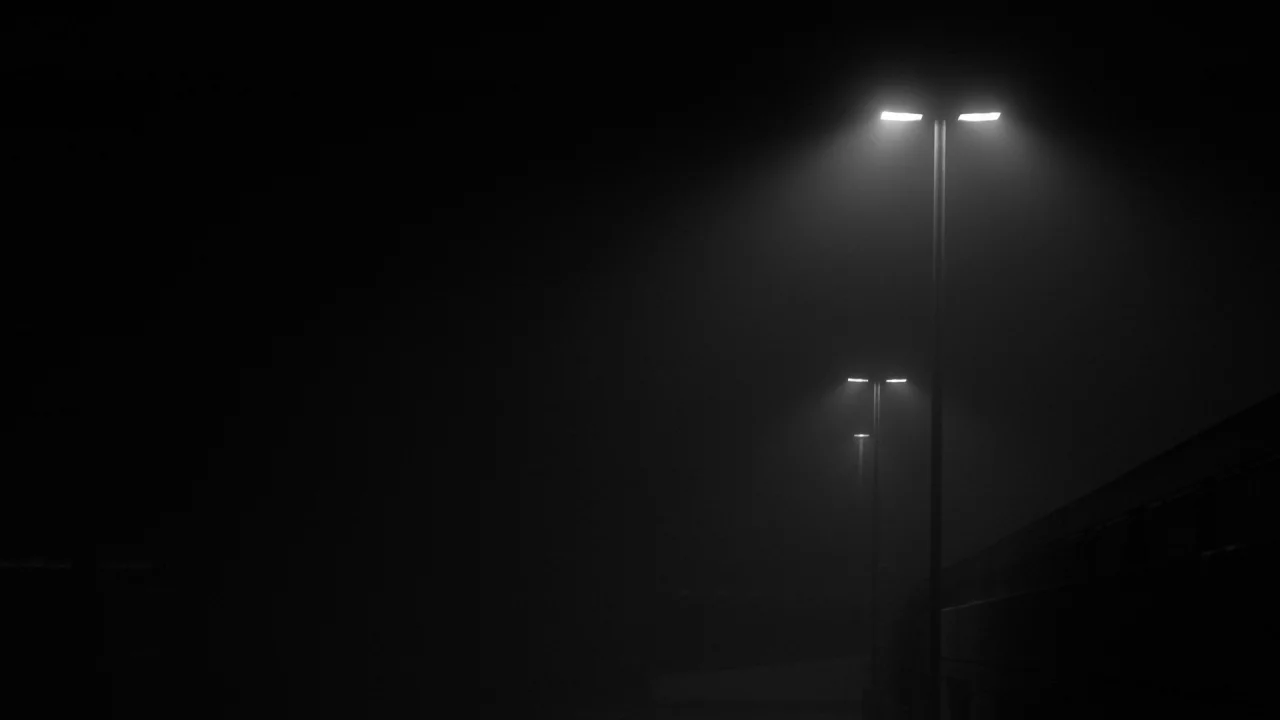 blac, город, фонари, ночь