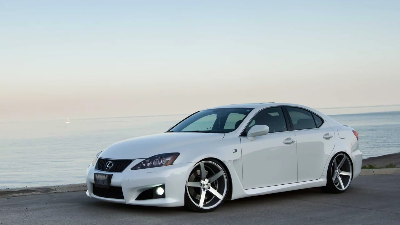 машины, море, авто, тюнинг, небо, диски, автомобили, lexus