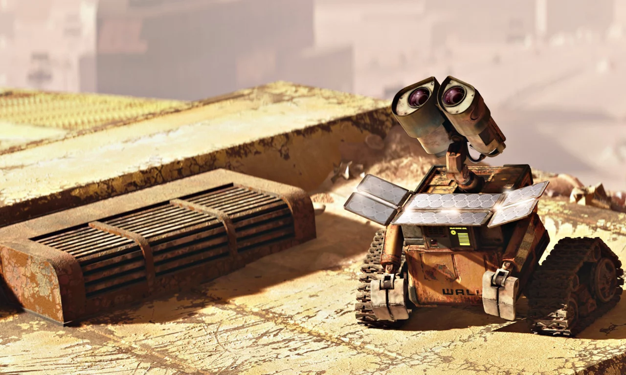 подзарядка, солнечная батарея, walle, робот