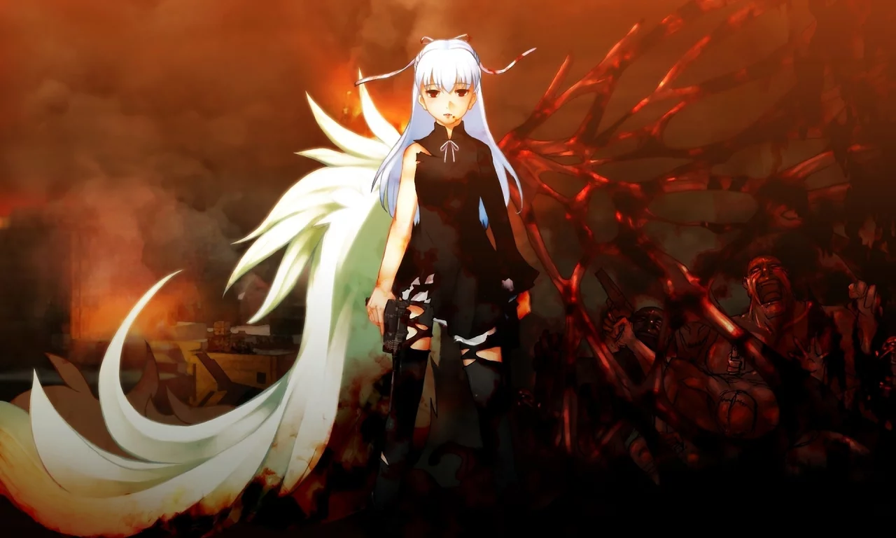 оружие, tenshi no nichou kenjuu, девушка, ангел, демон, game, кровь, henri