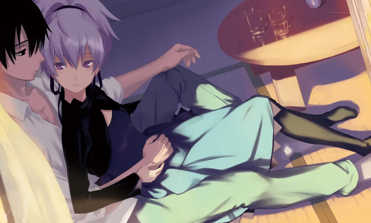 солце, инь, хэй, дом, стаканы, darker than black, двое, стол