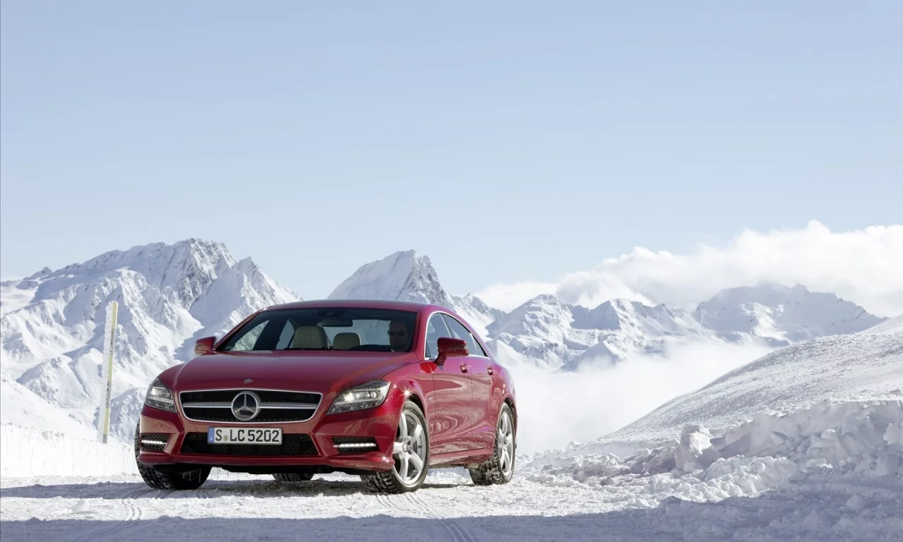 снег, cls class, benz, cls 350cdi 4matiс, зимние обои, mercede, мерседесы, зима, авто обои