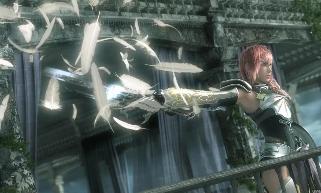 перья, xiii-2, оружие, доспех, lightning, final fantasy, final fantasy